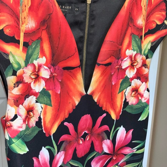 TED BAKER, London Toucan' Print Sheath Dress - Picture 2 of 5